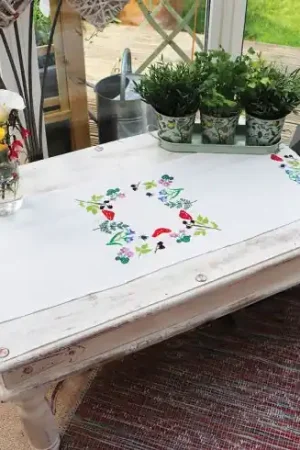 Kit runner da ricamare - Funghi - Trimits Esclusivo