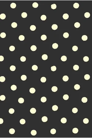 Moda Fabrics, Little Black Dress- Tessuto Nero con Grandi Pois Panna Ultima Occasione
