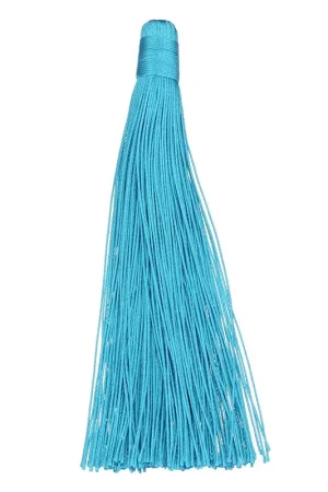 Esclusivo Grand Pompon textile sans attache 120 mm pour déco ou bijoux Turquoise