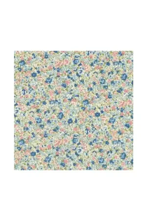 Pagamento Sicuro Sevenberry, Tessuto Fondo Panna con Fiori Azzurri e Rosa