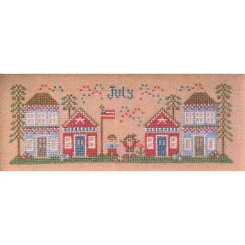 Offerta Limitata Foglio di punto croce - Luglio - Cottage Garden Samplings