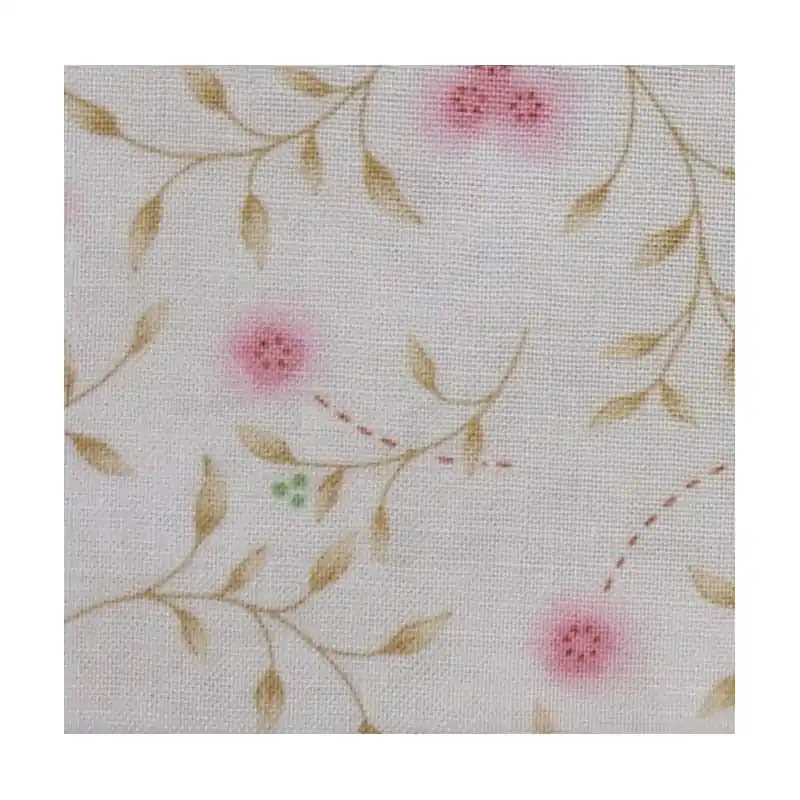 Spedizione Espresso Handworks, Tessuto Rosa con Rami Verdi e Fiori Rosa