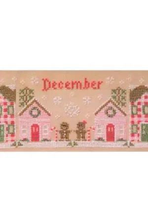 Foglio di punto croce - Dicembre - Cottage Garden Samplings Prezzo Scontato