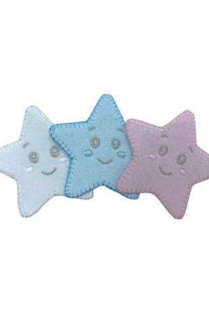 Applicazione Termoadesiva Patch Velluto Ricamo Stella Baby Faccina Alto 6 Cm Esclusivo