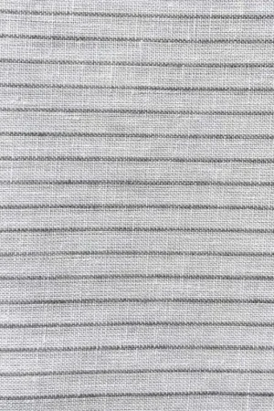 Tessuto 100% Lino, Bianco con Righe Ecru Professionale