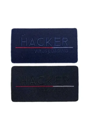 Applicazione Toppa Patch Termoadesiva Uomo Ricamo HACHER VIRUS LOADING 11x6 Cm Bestseller