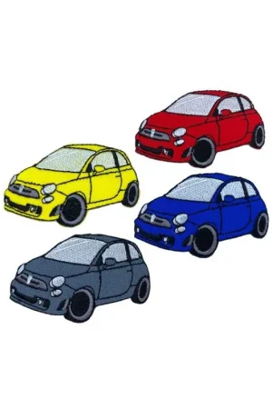 Patch Termoadesiva Auto Sportiva 500 – Ricamo 7x4,5 cm, Mezzi di Trasporto Miglior Prezzo