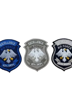 Ordina Subito Applicazione Stemma Termoadesiva Ricamo Excellence Air Force Patch Aquila 7x5,5 Cm