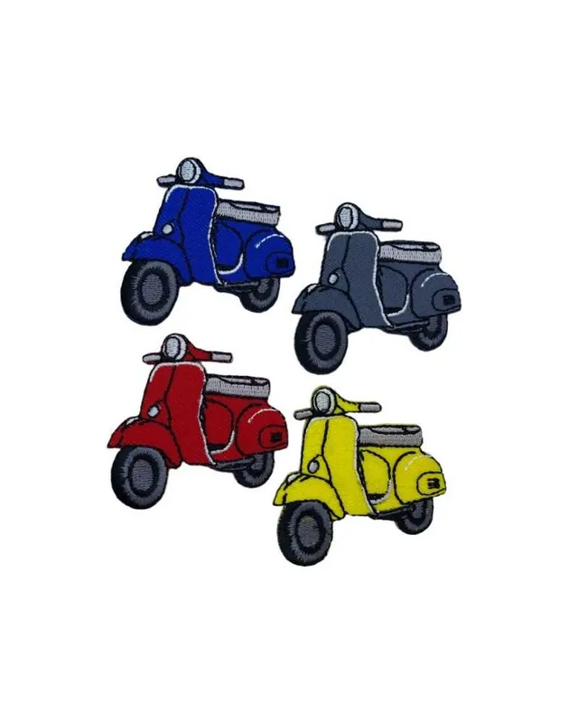 Applicazione Bimbo Patch Termoadesiva Ricamo Moto 5 Cm Reso Gratuito