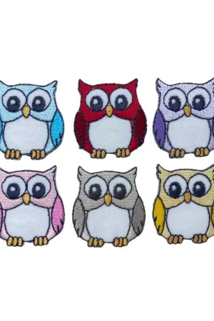 Applicazione Gufo Patch Toppa Termoadesiva Ricamo Gufetto Alto 3,5 Cm Prezzo Di Fabbrica