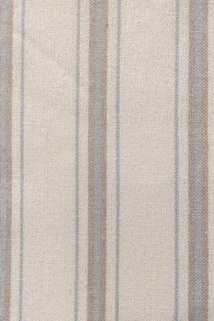Tessuto Tinto in Filo Panna con Righe Beige e Azzurre per Arredamento Offerta Lampo