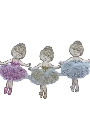 Applicazione Termoadesiva Patch Ricamo Ballerina Danza Tutù 8,5x5,5 Cm Vendita Finale