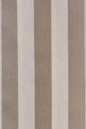 Occasione Tessuto Tinto in Filo a Righe Grandi Marrone Beige per Arredamento