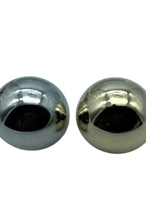 Bottone Bombato Mezza Perla in Metallo Lucido con Gambo Tondo Misura 36- 23 mm Offerta Limitata