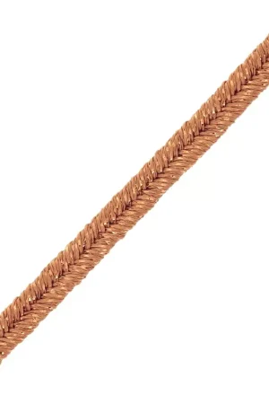 Offerta Limitata Soutache brillante fabrication italienne 3.5 mm Moutarde / doré x1m