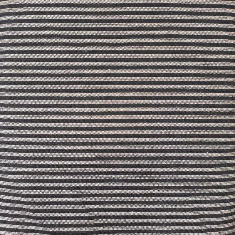 Spedizione Espresso Tessuto Tinto in filo a Righe Nero e Grigio