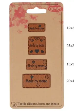 Set di etichette in similpelle - Made by Mama - Opry Compra Adesso