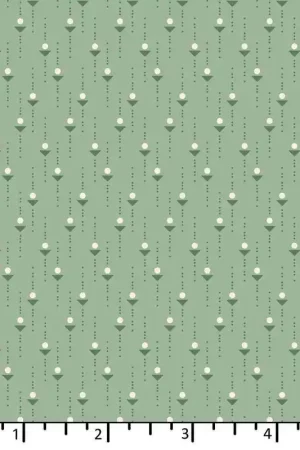 Affare EQP Forward to the Past - Catch Release – Glacier Blue, tessuto verde menta con piccoli disegni geometrici