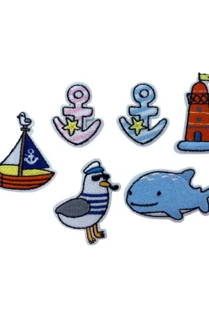 Offerta Del Giorno Applicazione Termoadesiva Toppa Patch Ricamo Tema Marino Spiaggia Mare