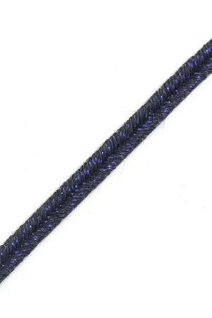 Soutache Moonlight fabrication italienne 3.5 mm Bleu nuit / Violet x1m Ultime Pezzi