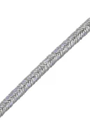 Prezzo Scontato Soutache Moonlight fabrication italienne 3.5 mm Gris / Bleu x1m