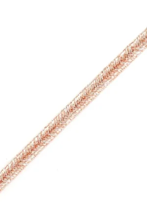 Scelto Dai Clienti Soutache Shiri métal fabrication italienne 3 mm Rose antique x1m