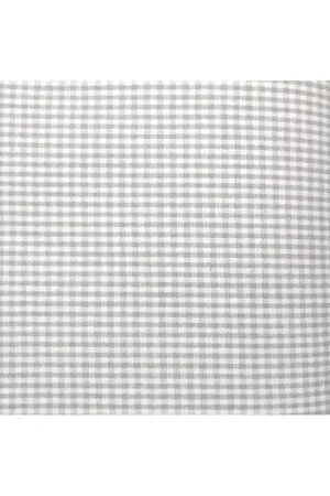 Tessuto Tinto in Filo Fondo Bianco con piccoli Quadretti Grigi, h155 Professionale