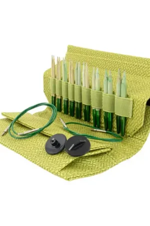 Set di ferri circolari Grove 9 cm - Green Basketweave Effect - Lykke Quantità Limitata