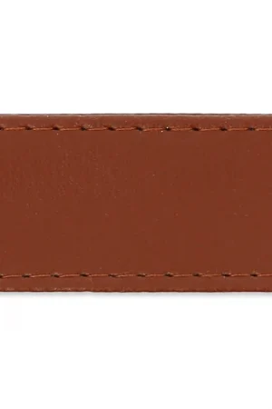 Sangle pour sac en matière synthétique avec surpiqûres 25 mm Marron x 50cm Acquista Ora