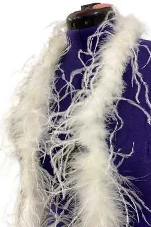 Boa di Piume di Struzzo Passamaneria Elegante per Moda Costumi e Accessori 18 20 cm x 180 cm Prezzo Di Fabbrica