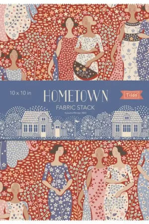 Nuova Collezione Tilda Hometown Fabric Stack Bundle, 40 quadrati 25 x 25 cm - 2 per fantasia