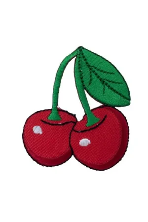 Applicazione Termoadesiva Patch Ricamo Ciliegia Rossa Cm 5 Subito Disponibile