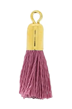 Pagamento Sicuro Pompon en coton pour des créations DIY 17 mm Violet - Doré à l'Or fin 24K