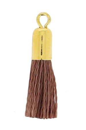 Pompon en coton pour des créations DIY 17 mm Marron avec attache métallique Doré HQ Ordina Subito