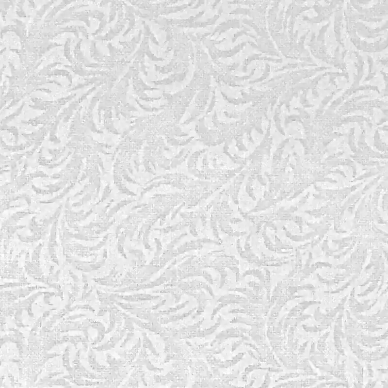 Offerta Lampo Basic Palette, Tessuto Bianco con Foglie Tono su Tono