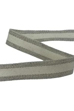 Passamaneria Nastro Misto Lino Base Grezzo Riga Centrale Panna Alto Cm 1,5 Spedizione Gratuita