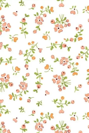 EQP Pieces of Time Growing Love – Cream, Tessuto panna con fiori rosa Prezzo Basso