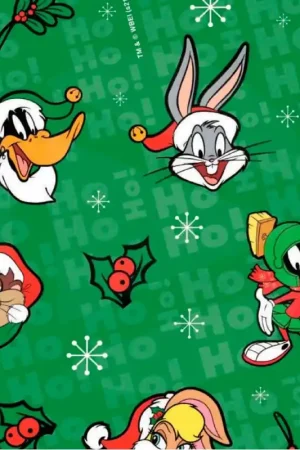 Non Perdere Tessuto in cotone - Vischio - Looney Tunes