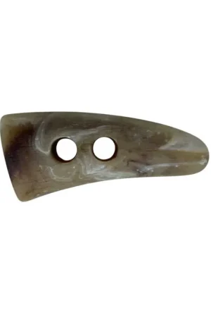 Bottone 2 Buchi Corno Olivette Alamaro Marmorizzato Naturale Lungo 5 Cm Vendita Finale