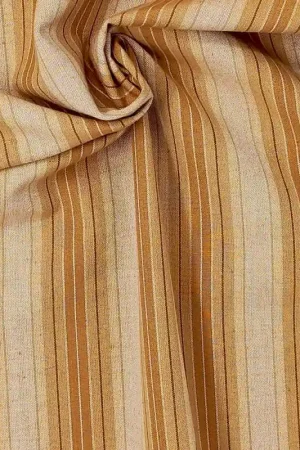 Offerta Del Giorno Tessuto Giapponese Tinto in Filo, Beige e Marroni a strisce