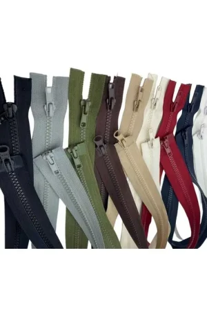 Sconto Cerniera chiusura zip carrarmato pressofusa denti plastica 2 cursori sganciabile lunga cm 55