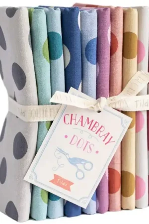 Ultimissimo Modello Tilda Chambray Dots Basics, 10 Fat Quarter 50 x 55 cm
