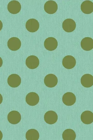 Compra Online Tilda Chambray Dots Tealgreen, Tessuto Screziato con Pois Verde Acqua