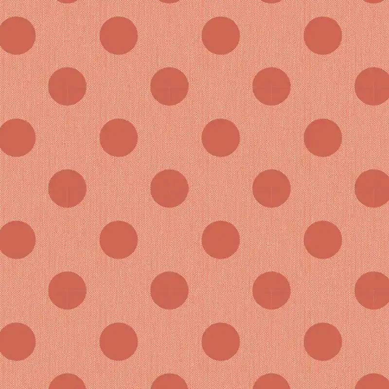 Tilda Chambray Dots Ginger, Tessuto Screziato con Pois Arancione Ginger Reso Gratuito