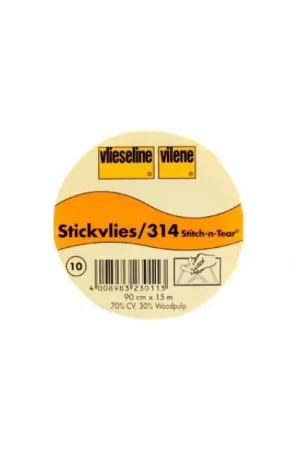 Vlieseline Stickvlies brod' support de renfort pour broderie 90cm Blanc x10cm Soddisfatti O Rimborsati