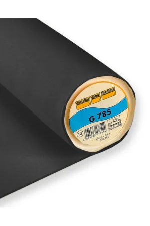 Vlieseline entoilage tissé fin thermocollant et bi-stretch G785 Noir x 10cm Non Perdere