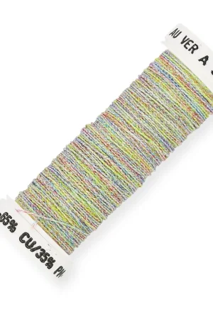 Fil à broder métallisé tressé 4 Au ver à soie - pour broderie Arlequin (037) x10m Spedizione Espresso