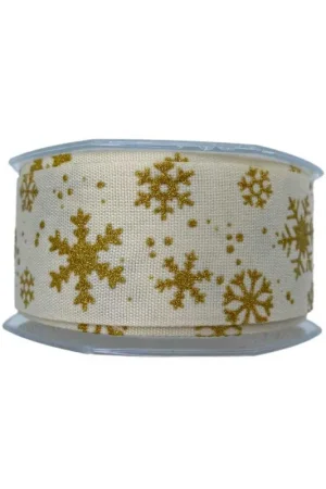 10 Metri Passamaneria Nastro Addobbo Natale Fettuccia Polycotone Lamè Stella Oro Alto 35 Mm Consegna Rapida