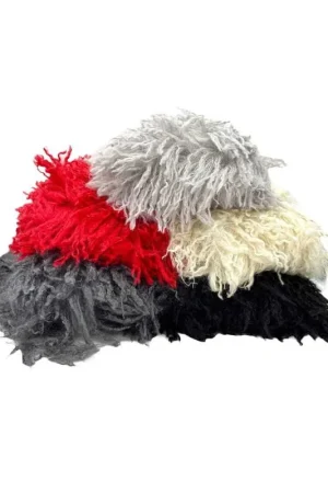 50 Cm Passamaneria Bordo Pelliccia Sintetica Mongolia Pelo Lungo Tinta Unita Alta 10 Cm Solo Oggi