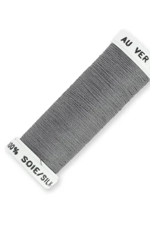 Ordina Subito Fil à broder pour broderie perlée de Lunéville Soie surfine Anthracite (643) x100m
